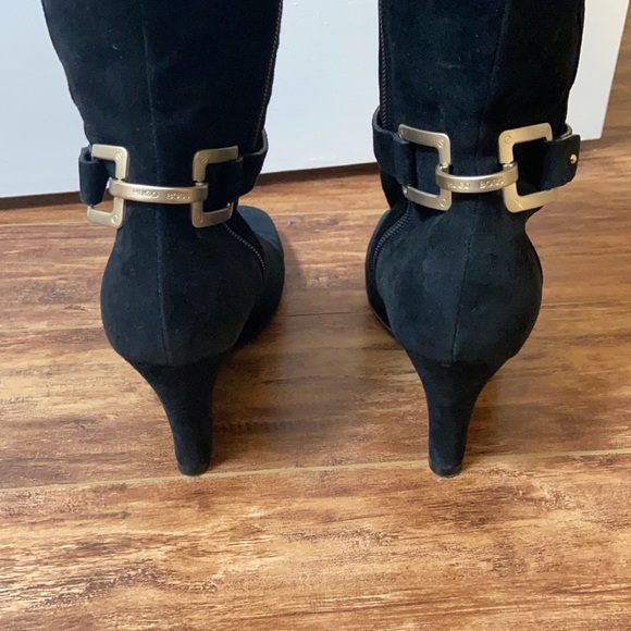 Hugo Boss Suede Wedge Zipup Boots - Picture 5 of 17